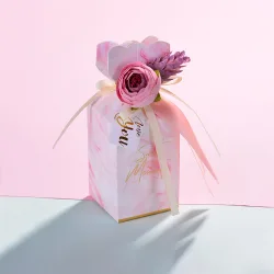 Packaging preview of candy favor boxes