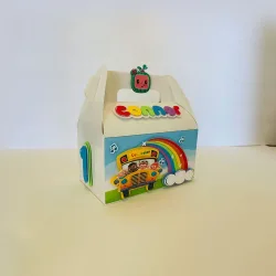 Packaging preview of cocomelon candy boxes