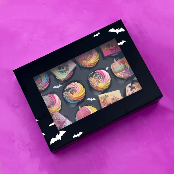 halloween cupcake box packaging