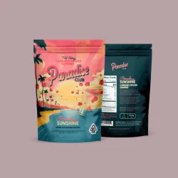 Custom 3.5g Mylar bag packaging with vibrant design and resealable zipper