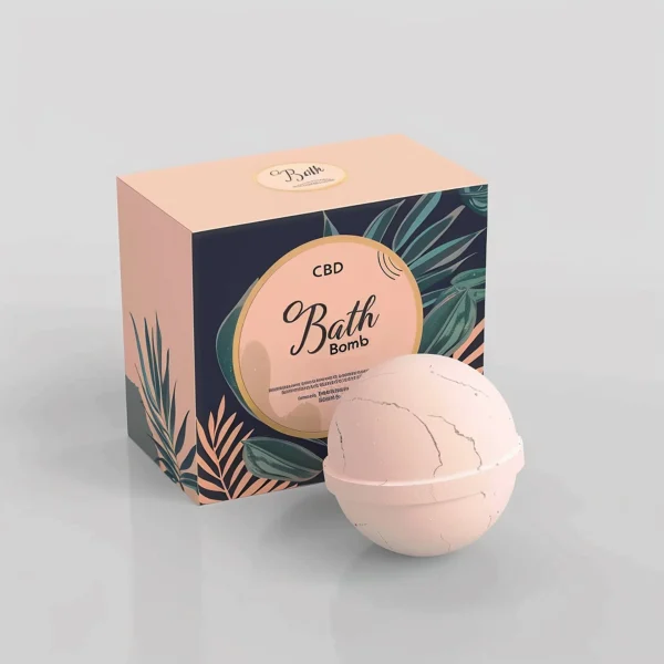 Custom CBD Bath Bomb Boxes with elegant printing