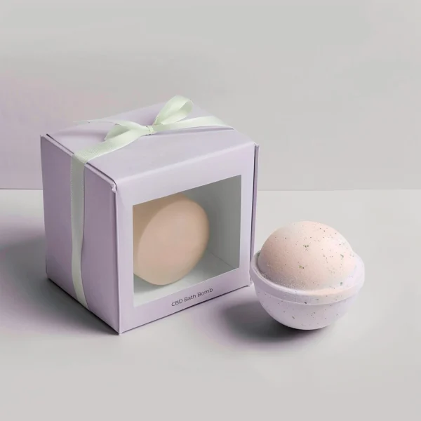 Custom CBD Bath Bomb Boxes with window