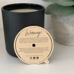 Custom printed candle dust cover