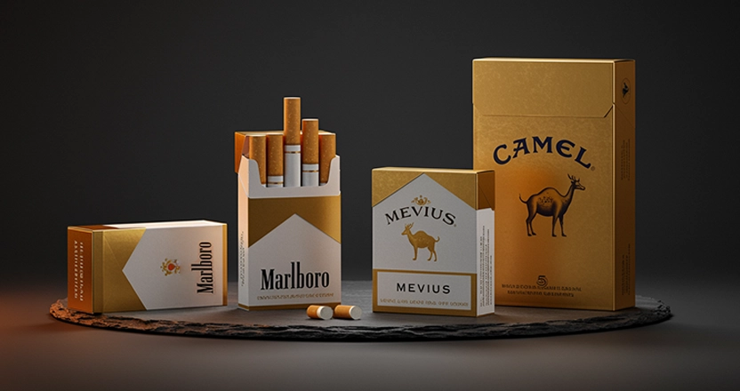 Comparison of cigarette brands and their pack sizes