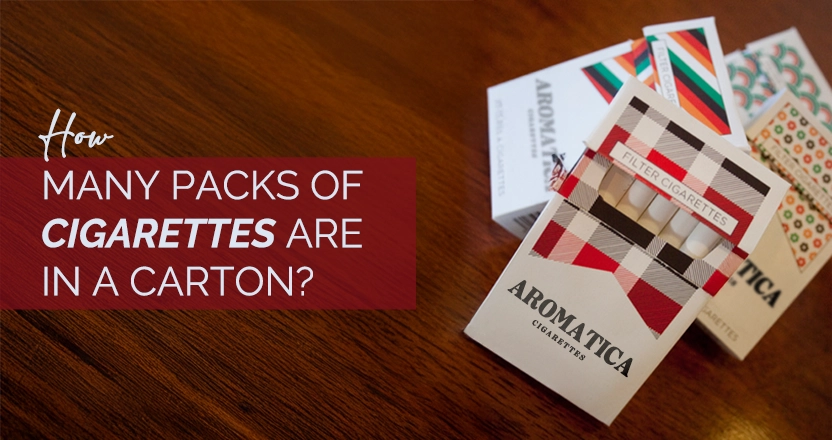 How many smokes in a pack and cigarette packs in a standard carton