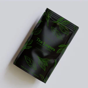 Matte black Mylar bag featuring a resealable zipper for secure storage
