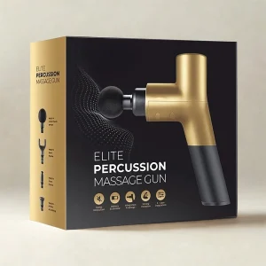 Premium massager packaging box with sleek design and brand logo