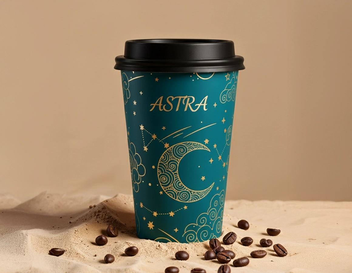 Custom printed coffee cups wholesale