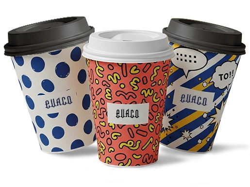 Custom printed coffee cups