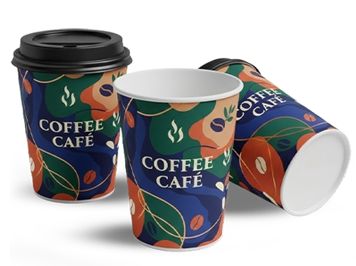 Custom printed coffee cups with logo