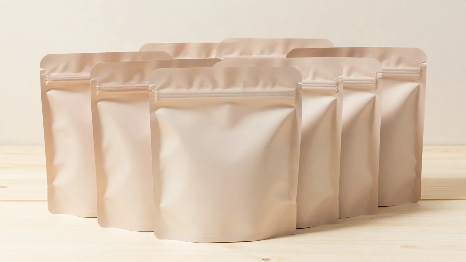 Custom Stand Up Pouches With a Window shown as custom packaging from Custom Packaging Lane