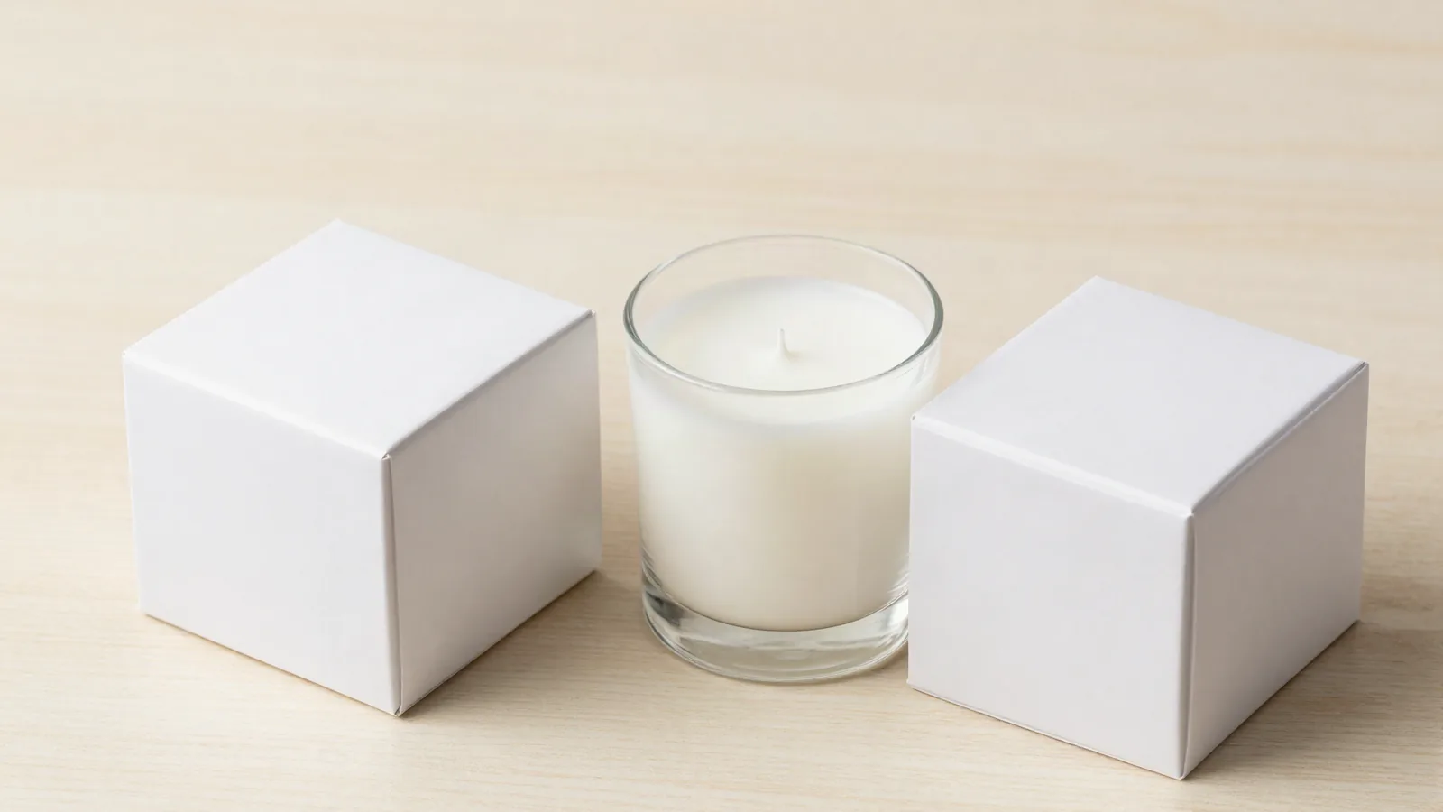 Candle Box and Paper Bag Set shown as custom packaging from Custom Packaging Lane