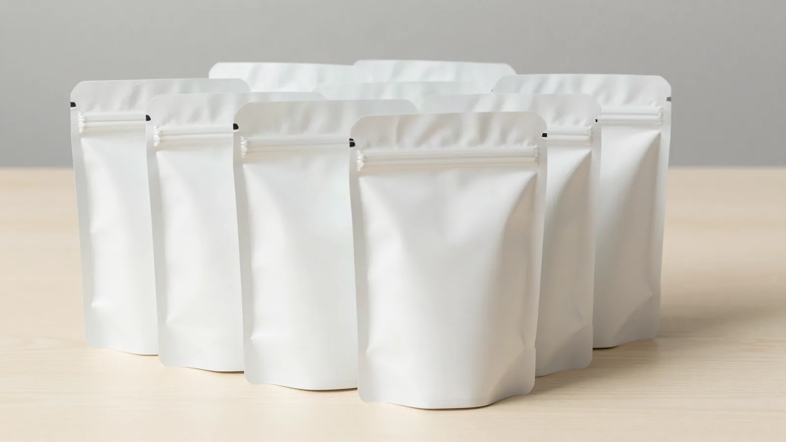 Custom Pouch Bags shown as custom packaging from Custom Packaging Lane