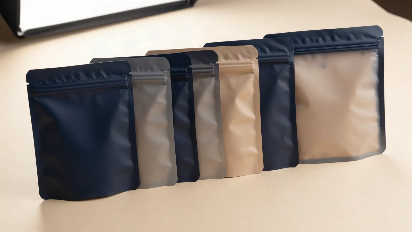 Custom Printed Stand Up Pouches Low Minimum shown as custom packaging from Custom Packaging Lane